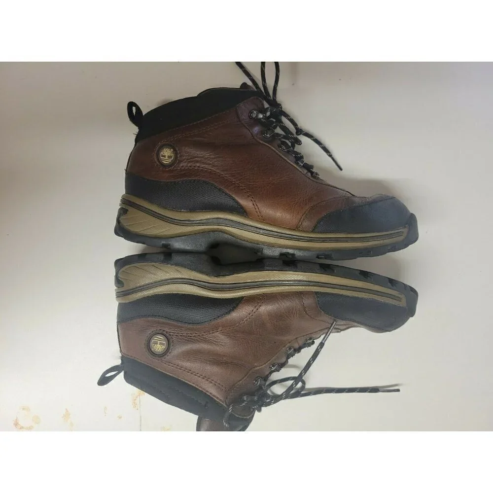 Timberland Size 5.5 Boys YouthBrown Leather‎ Hiking Trail Ankle Boots